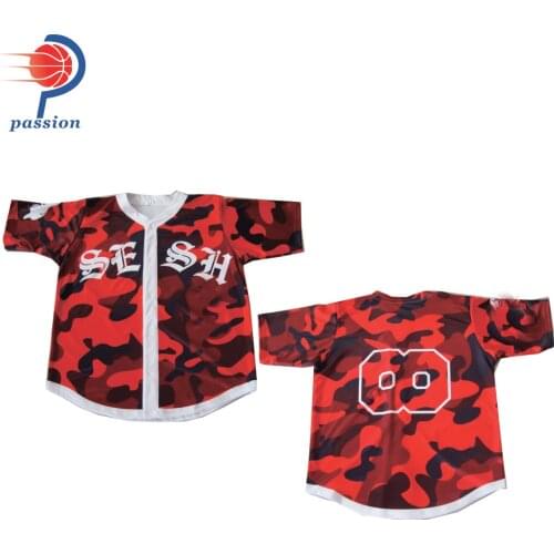 MOQ 5pcs $26 Each Custom Teamwear OEM Service Custom Breathable Baseball Jersey