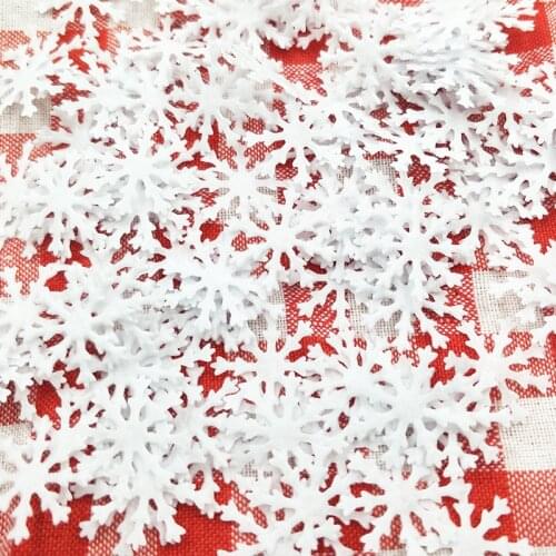 2.2cm 100pcs/lot sew on white color felt patches for clothes snowflower shape scrapbooking accessories