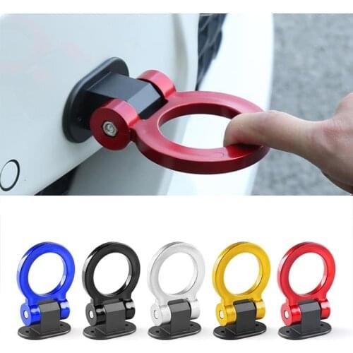 New Universal Car Styling Trailer Hook Sticker Decoration For Car Rear Front Trailer Racing Ring Vehicle Towing Hook Accessories