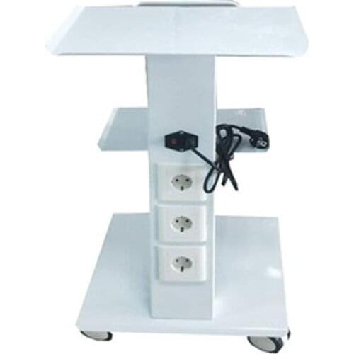 NEW Dental Trolley 3 Shelves Metal Mobile Medical Tool Cart Built-in Socket