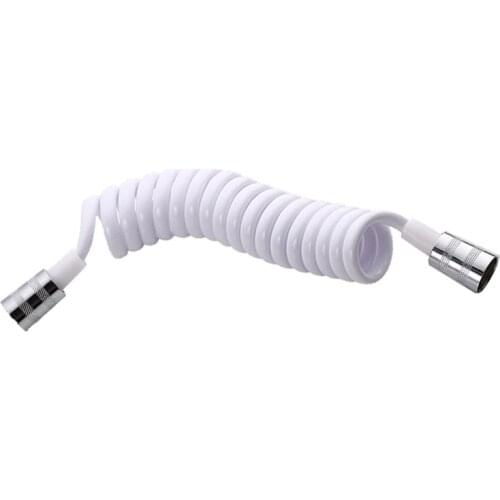ABS Telephone Line Style Spring Flexible Shower Hose with Brass Nuts Water Plumbing Toilet Bidet Sprayer Gun Connect Pipe