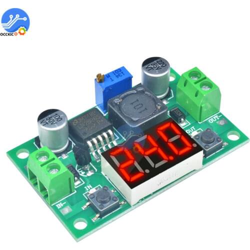 LM2596 DC 4.0-40 to 1.3-37V Adjustable Step Down Buck Power Voltage Regulator Module With LED Voltmeter DC/DC
