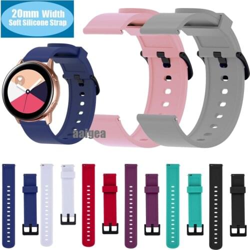 Fashion Silicone Watch Strap Band For Samsung Galaxy Watch Active 2 For Gear Sport Replacement Sports Bracelet 20mm Wrist strap