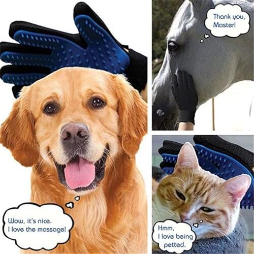 Dog Pet Grooming Glove Silicone Cats Brush Comb Deshedding Hair Gloves Dogs Bath Cleaning Supplies Animal Combs