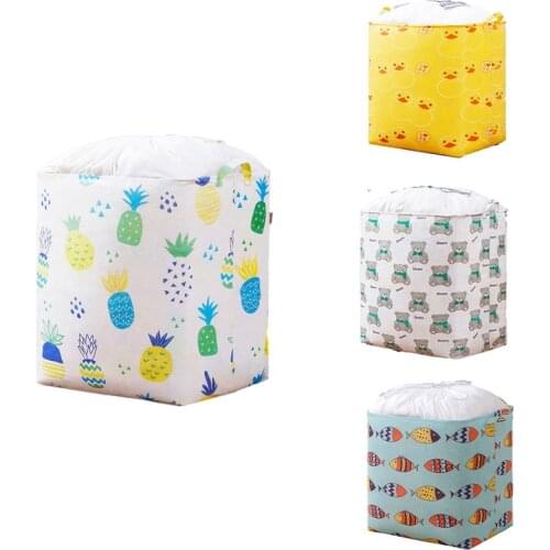 Storage Bag Non Woven Fabric Bundle Mouth Storage Basket Clothes Quilt Folding Dirty Clothes Basket Moving Packing Bag