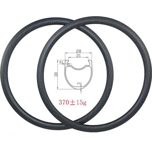 Light 700c 30x28mm carbon rims Tubeless disc brake UD 3K 12K matte glossy 30mm deep 16H 18H 20H 24H 28H 32H 36H Road bike wheels