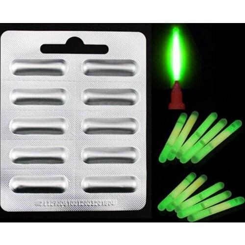 10pcs Night Fishing Luminous Float Fluorescent Light Stick Rod Multi-Color Lights Dark Glow Stick