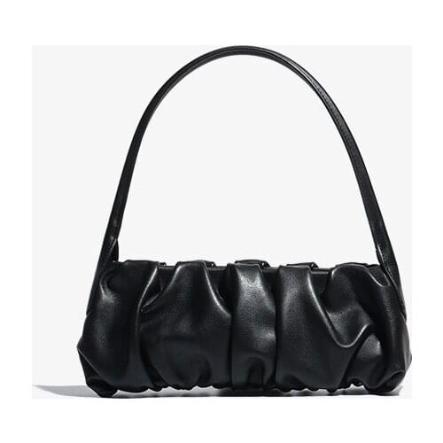 2021 New Fashion Handbags Niche Design Fold Chain Cloud Bag High-end Leather Shoulder Armpit Bag