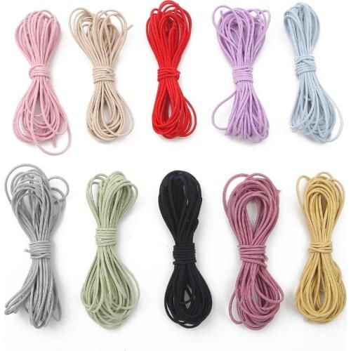 5meters 2mm Colorful High-Elastic Round Elastic Band Round Elastic Rope Rubber Band Elastic Line DIY Sewing Accessories