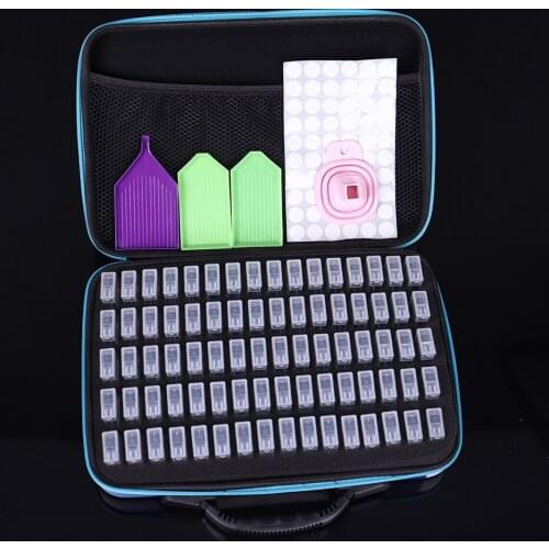 5d Diamond Painting Storage Box Accessories Tools 20/80 Bottles Carry Case Diamond Embroidery Painting Tools Container Bag