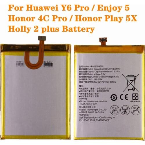 HB526379EBC Battery For Huawei Y6 Pro / Enjoy 5 / Honor 4C Pro / Honor Play 5X / Holly 2 plus TIT-L01 TIT-TL00 TIT-CL10/CL00