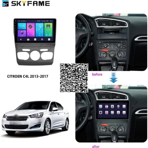 SKYFAME Car Accessories Radio Stereo For Citroen C4L 2013-2017 Android Multimedia System DSP GPS Navigation Player 9 inch