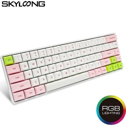 SKYLOONG SK68 Wireless Bluetooth Mechanical Keyboard Gaming Keyboard Hot Swappable ABS Keycaps Detachable Cable for Win Mac