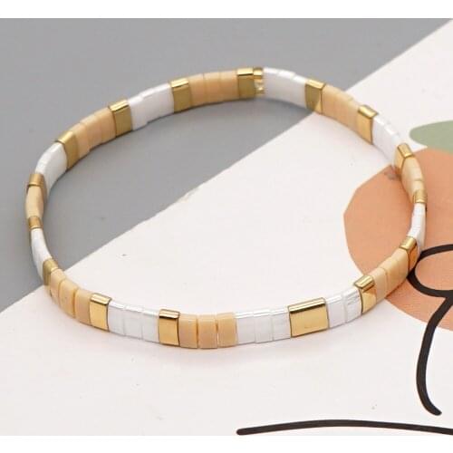 Handmade Tila Rice Beads Couple Bracelet New Handmade Woven Bracelets for Women Jewellery Gift Jewelry Handmade Armband