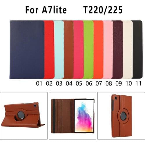 360 Degree Rotating Flip Stand PU Leather Funda Case Cover For Samsung Galaxy Tab A7 Lite 2021 (8.7") SM-T220 SM-T225 T220 T225