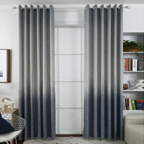 Cotton and Linen Coloured Strips Make A Fortune Tree Printing Shade Curtains for Living Dining Room Bedroom
