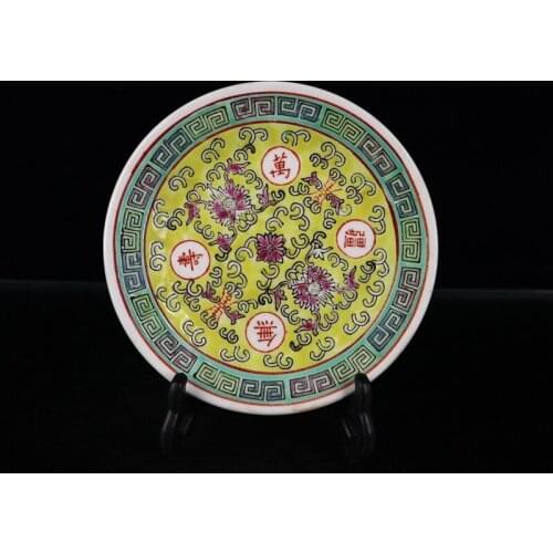 Elaborate China Jingdezhen Porcelain Hand Painting A Long Life Dish Crafts Home Decoration#3