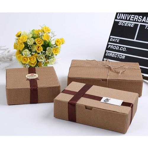 Corrugated Kraft paper mooncake biscuit cookies packaging box baking food gift box LIN4010