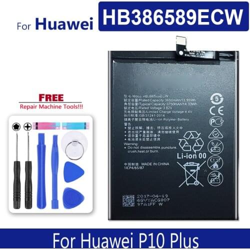 HB386589ECW Phone Battery For Huawei P10 Plus P10Plus Bateria