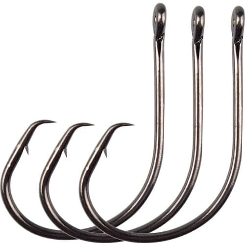 Hyaena 50pcs/lot 39951 1/0-9/0 Demon Circle Ultra Point Extreme Sharpness Short Shank For Heavier Lure Strong Freshwater Hooks