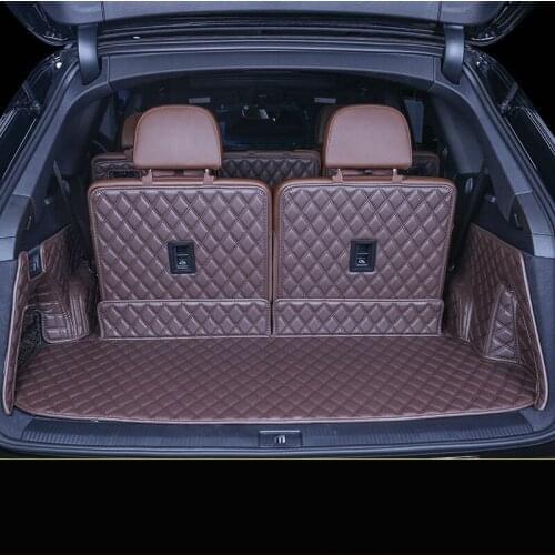 Custom Full Covered Waterproof Durable Non Slip Car Boot Mats for Audi Q7 Q8 2006-2020 Year 5 Seats 7 Seats Trunk Carpets