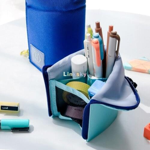 Kokuyo Pencil Case NEOCRITZ Dual Use Simple Large Capacity Student Standable Stationery Storage Pen Holder Pencil Case