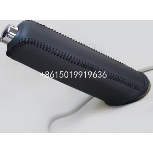 Hand brake cover automobile hand sewn leather for Skoda Octavia