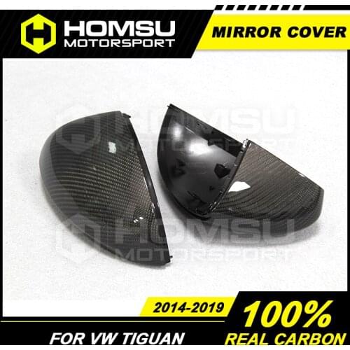 Carbon Fiber Mirror Cover For V-W Ti-guan Carbon Fiber Mirror Cover Rear View Mirror 2014-2019 replacement On side mirror
