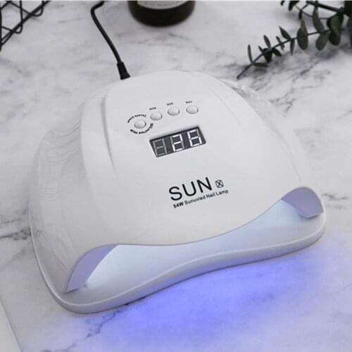 54W SUN X UV Lamp Gel Nail Lamp Automatic Hand Sensor LED Ice Lamps Nail Dryer Tool Dry Machine for all Curing Gel Polish Art