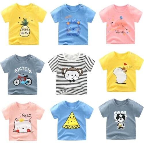 Infant Toddler Tee Tops Summer Short Sleeve Baby Boys Girls T-SHIRT Cotton Kids Clothes T SHIRT Boys Clothes