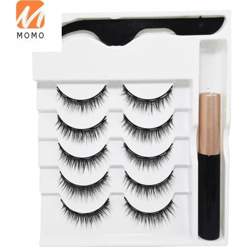 Magnetic Eyelash Strength Eye Hair Magnet False Eyelashes Glue-Free European and American Magnetic Stone Eyelash Natural Thick