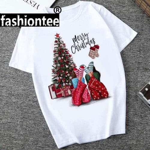 Fashion Women T-Shirt Warm Wishes New Year Merry Tee Shirt Christmas Tumblr Graphic T Shirt Female Tees Camisa Print T-shirts