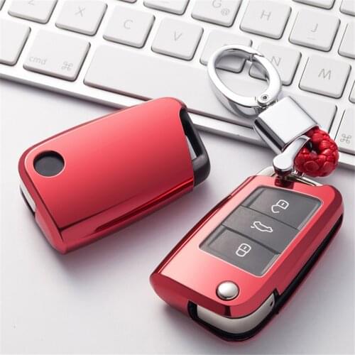 Soft TPU Car Key Cover Case Shell Fob Hand-woven Keychain Keyring Fot Seat Leon Ibiza MK2 MK3 5F 6L 6J FR Ateca Altea