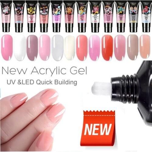 15ML Poly Acrylic UV Gel Nails Builder gel poly Nails Kit Extension Acrylic Nail Art Crystal UV Resin Builder Gellak