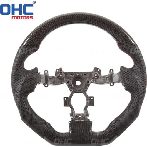 Real Carbon Fiber steering wheel for GT-R R35 Sky-line Flat Bottom