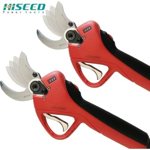 Two sets HiSeed 2019 New electric pruning shears fruit tree Output voltage 42.5V battery pruner Cut-proof finger scissors