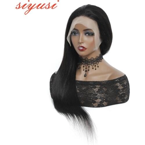 13x4 HD Transparent Straight Lace Front Human Hair Wig For Black Women 30 32 Inch Frontal Wigs 180 % Brazilian 4*4 Closure Wig