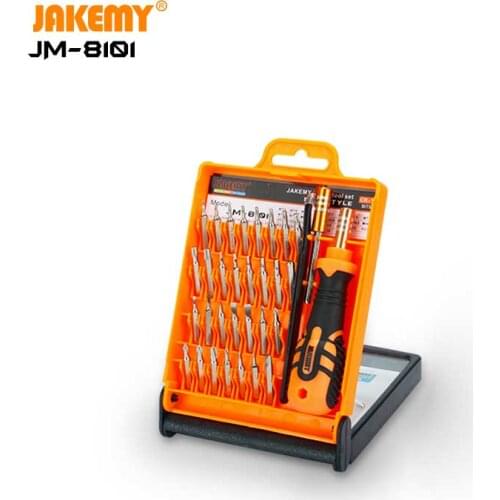 JAKEMY JM-8101 33 in 1 Portable Precision Screwdriver Tool Box DIY Repair Kit for Eyeglass Camera Watch Cellphone