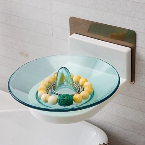 Punch Free Transparent Simple Jewelry Box Wall-Mounted Necklace Ring Bracelet Storage Rack