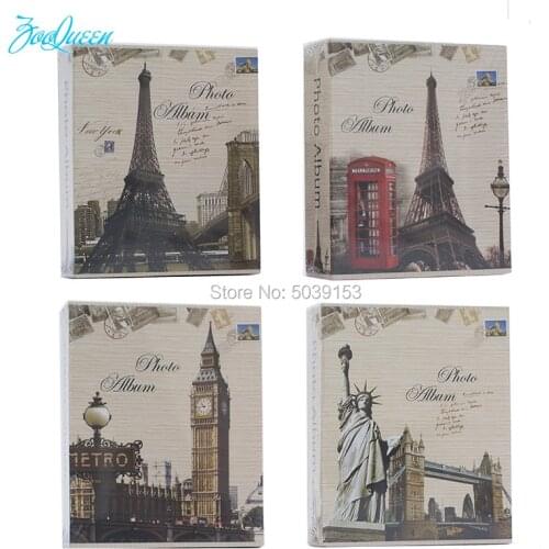 Simple Vintage Building Travel Series Photo Album hd Family Graduation Home Decor Kids Children Baby Desk Photos pictures Album