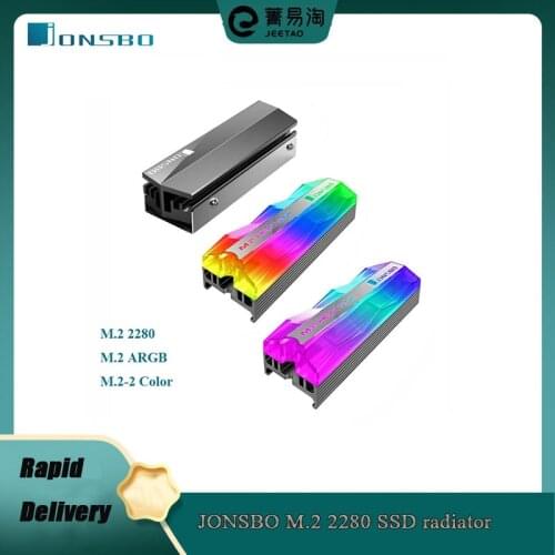 JONSBO M.2 2280 SSD aluminum radiator streamer light effect 5V/3Pin solid state hard drive radiator ARGB light adjustable color