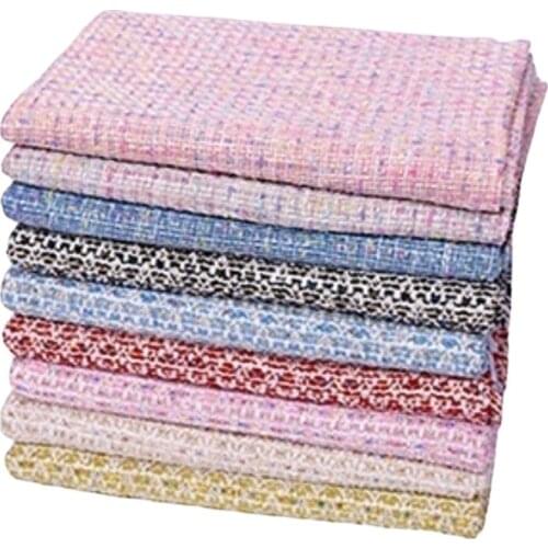 Width 59" Yarn Dyed Small Fragrance Color Gold Silver Tweed Fabric By The Half Yard For Suit Coat Skirt Material