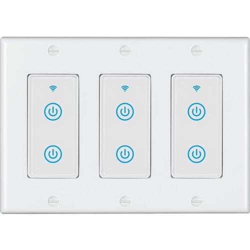 Tuya Smart Home Wifi Wall Touch Switch USA Smart Light Switch 6Gang (600W*2)*3 Tuya Smart Home Support with Alexa Google Home