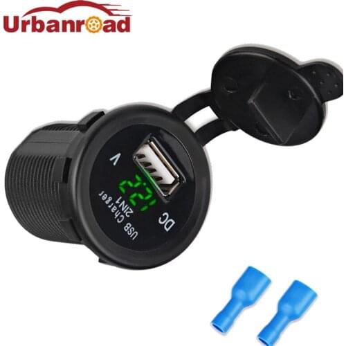 Fishberg Boat Motorcycle USB Charger Socket Cigarette Lighter Socket Adapter 12v Auto USB Car Charger Voltmeter Car-Charger