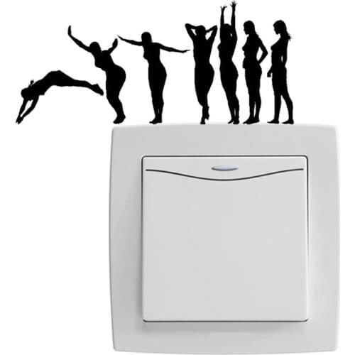 Diving Women Fashion Vinyl Decor Light Switch Sticker Door Wall Decal 5WS0205