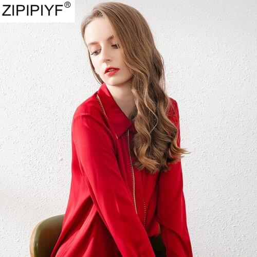 Женские атласные рубашки ZIPIPIYF China At AliExpress