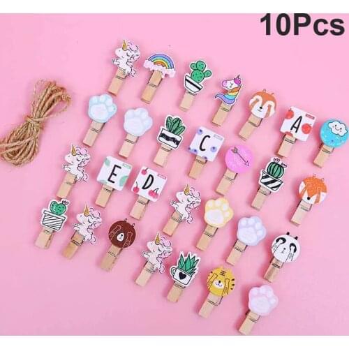 10PCS small mini Size wood photo clips clothespin craft decoration Clips pegs Snack Clips
