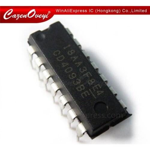 10pcs/lot CD4093BCN CD4093BE CD4093 DIP-14 In Stock