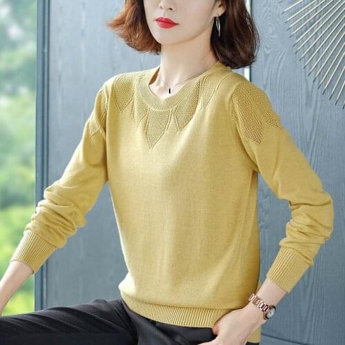 2019 Spring Fall Fashion Womens Clothes Female Yellow Beige Black Knit Sweater, Casual Xxl Knitted Pullover Sweaters for Women