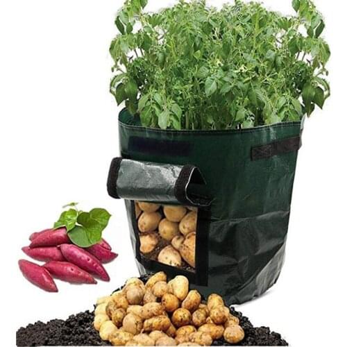 Potato Cultivation Vegetable Planting Bags Plant PE Fabric Bags Garden Pots Planters Grow Bag Farm Home Garden Tool